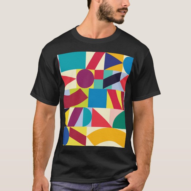 Geometric Abstract: Vintage Seamless Pattern. T-Shirt (Front)