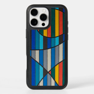 Geometric Abstract with Bold Stripes and Shapes