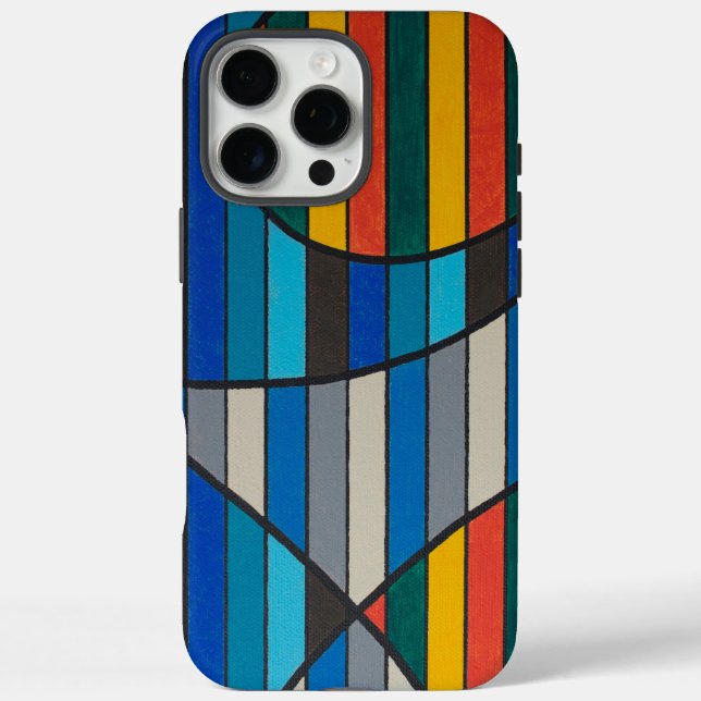 Geometric Abstract with Bold Stripes and Shapes Case-Mate iPhone Case (Back)