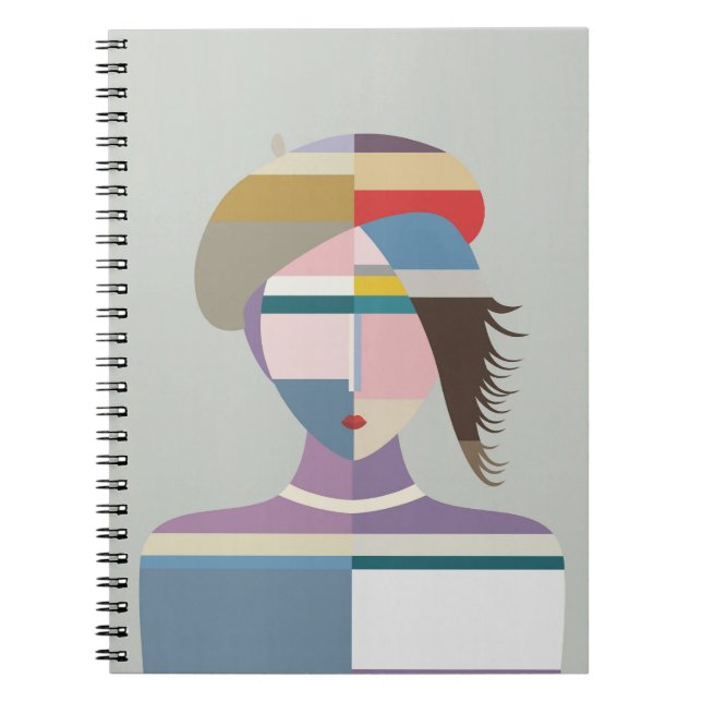 Geometric Abstract Woman Notebook (Front)