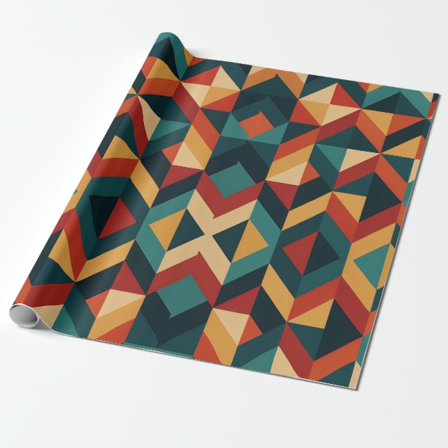 geometric abstract wrapping paper (Unrolled)