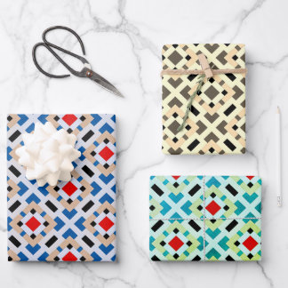 Geometric Abstract  Wrapping Paper Sheet