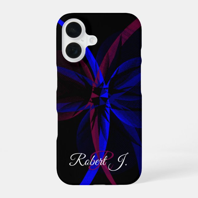 Geometric Abstraction iPhone 16 Case (Back)