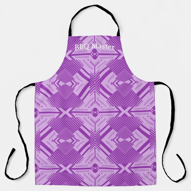 Geometric Aesthetic Chevron Abstract Art Apron (Front)