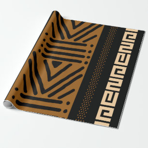 Geometric African Mud Cloth Tribal Giftwrap Wrappi Wrapping Paper