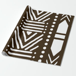 Geometric African Mud Cloth Tribal Giftwrap Wrapping Paper