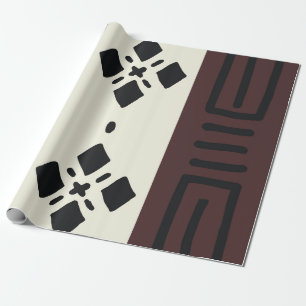 Geometric African Mud Cloth Tribal Giftwrap Wrapping Paper