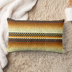 Geometric Afrocentric Lumbar Pillow   Redman4u2 Gr