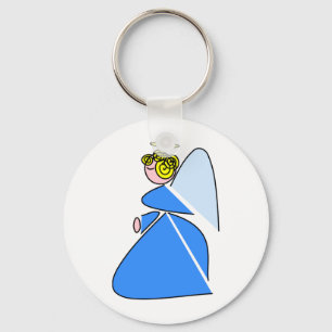 Geometric Angel Key Ring
