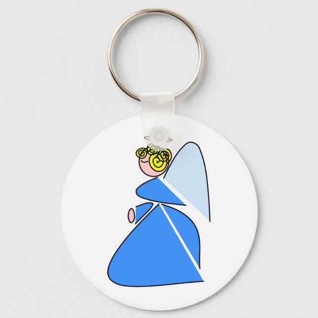 Geometric Angel Key Ring (Front)