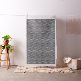 Geometric Angles Black and White Fabric