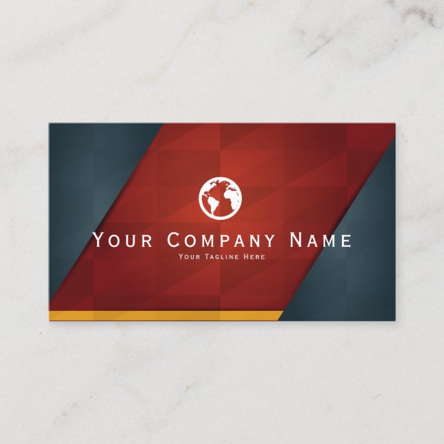 Geometric Angular Corporate Professional Design Business Card (Front)