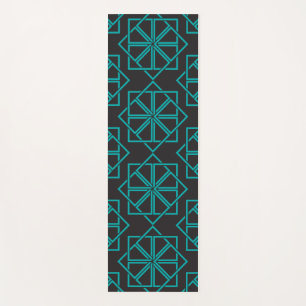 Geometric Aqua Turquoise Exercise Yoga Mat
