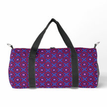 Geometric Arabesque Pattern in Vibrant Pink and Bl
