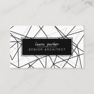 Geometric Architect Modern Construction Consultant Business Card