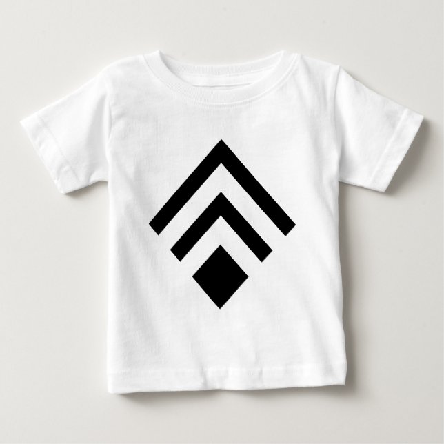 Geometric Arrow 02 - Black Baby T-Shirt (Front)