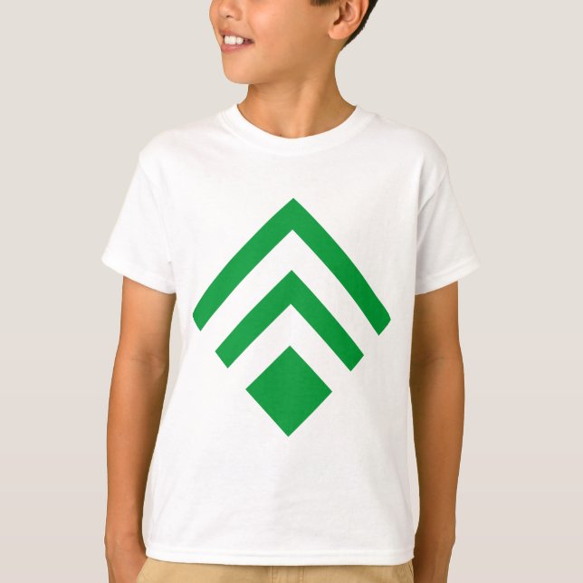 Geometric Arrow 02 - Grass Green T-Shirt (Front)