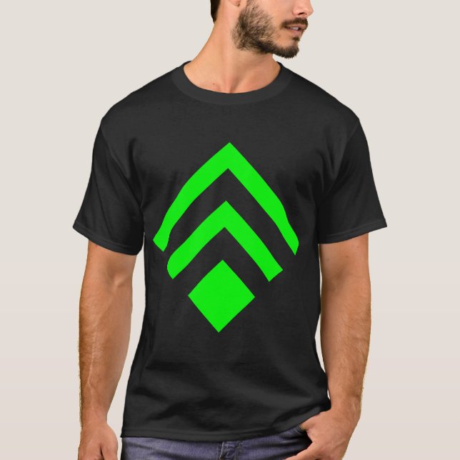Geometric Arrow 02 - Green T-Shirt (Front)