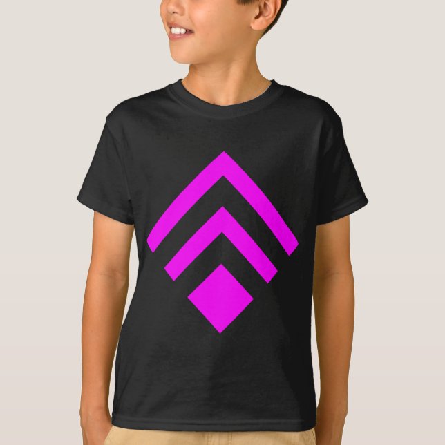 Geometric Arrow 02 - Magenta T-Shirt (Front)
