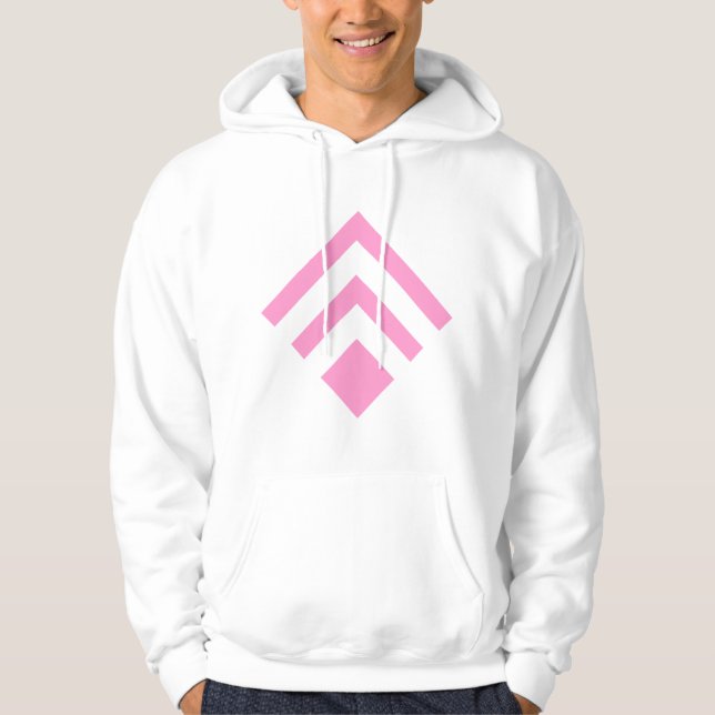 Geometric Arrow 02 - Pink Hoodie (Front)