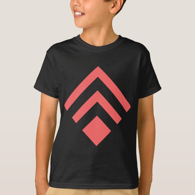 Geometric Arrow 02 - Tropical Pink T-Shirt (Front)