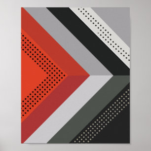 Geometric Arrow Abstract Design Poster
