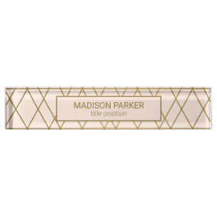 Geometric Art Deco Lines  Nameplate