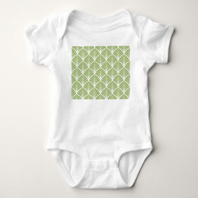 Geometric Art Deco, seamless pattern Baby Bodysuit (Front)