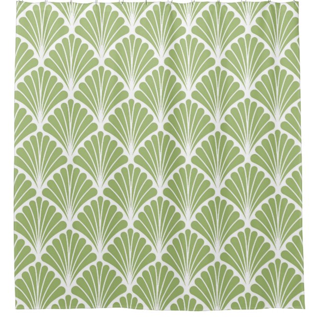 Geometric Art Deco, seamless pattern Shower Curtain (Front)