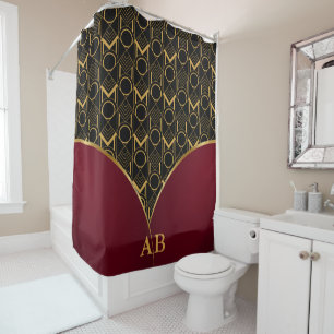 Geometric Art Deco Shower Curtain