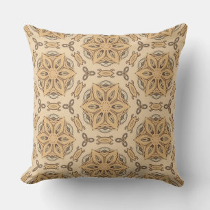Geometric Art Nouveau Floral Pattern Cushion