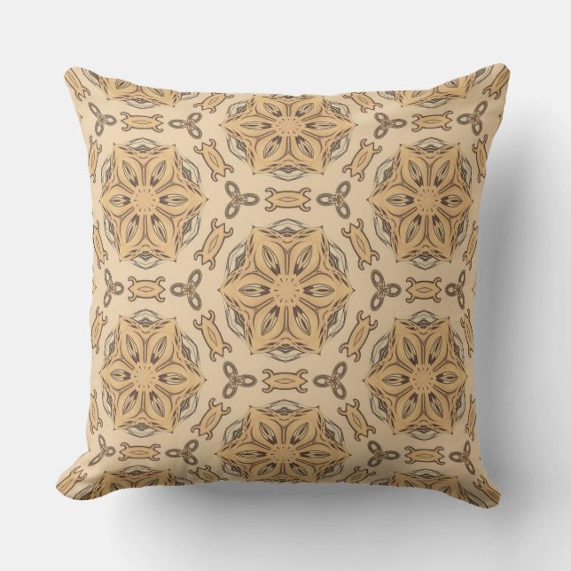  Geometric Art Nouveau Floral Pattern  Cushion (Front)