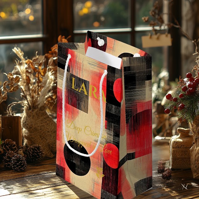 Geometric Art Personalised Gift Bag Abstract Desig (Creator Uploaded)