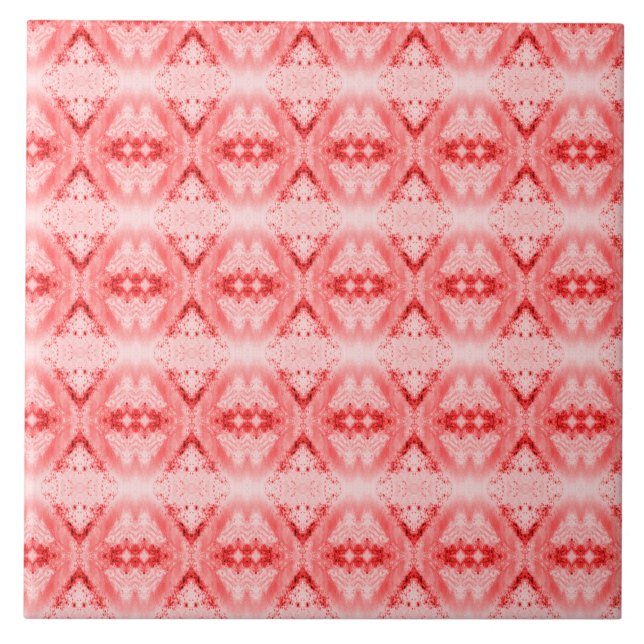Geometric art pink abstract wall art ceramic tile (Front)