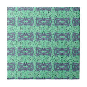 Geometric art pistachio green ceramic tile
