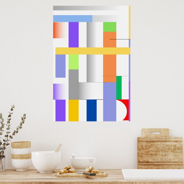 "Geometric Art Print  Premium Poster Wall Art (Kitchen)