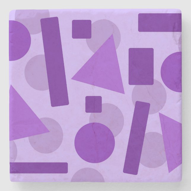 Geometric Art Stone Coaster (Front)