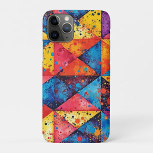 Geometric Art: Vibrant Chaos iPhone 11 Pro Case
