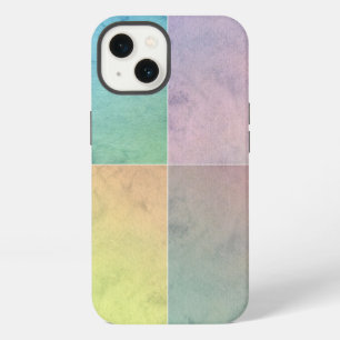 Geometric Art Watercolor Squares Colourful Pastel iPhone 13 Case