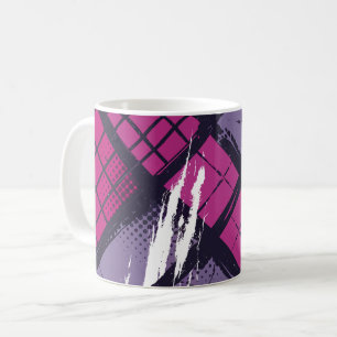 Geometric Art with Magenta & Purple Tones Coffee Mug