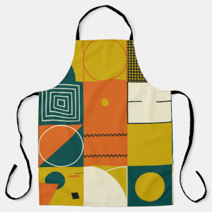 Geometric artwork design with simple shapes and fi apron