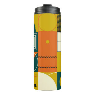 Geometric artwork design with simple shapes and fi thermal tumbler