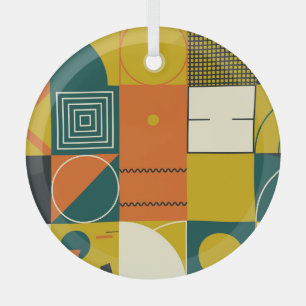 Geometric artwork: simple shapes design. glass tree decoration