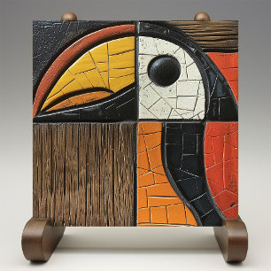 Geometric Avian Mosaic Ceramic Ceramic Tile