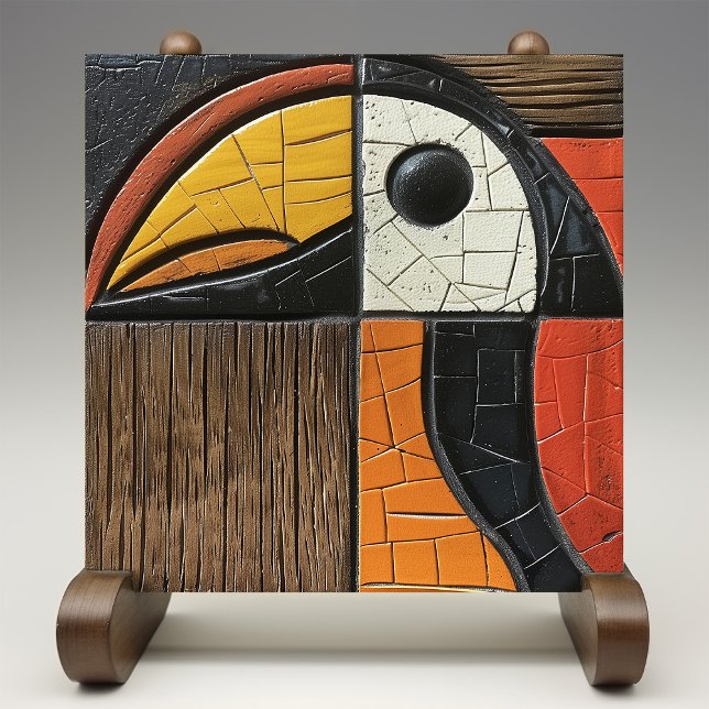 Geometric Avian Mosaic Ceramic Ceramic Tile (Creator Uploaded)