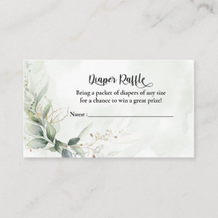Geometric Baby Shower Diaper Raffle Card Insert