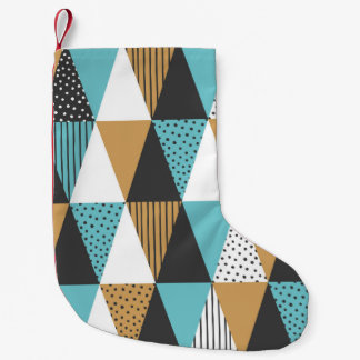 Geometric background. Abstract vintage illustratio Small Christmas Stocking