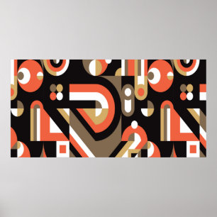 Geometric background design. Abstract artwork patt Poster