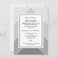 Geometric Background Graduation Invitation