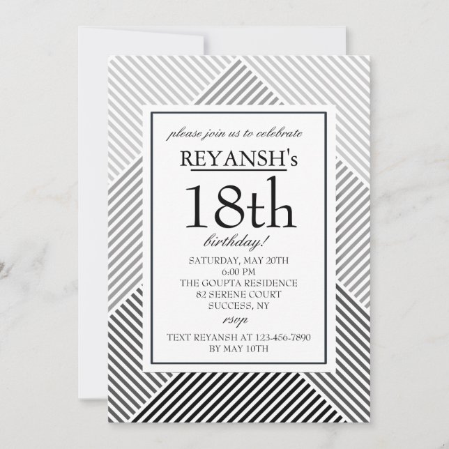Geometric Background Invitation (Front)